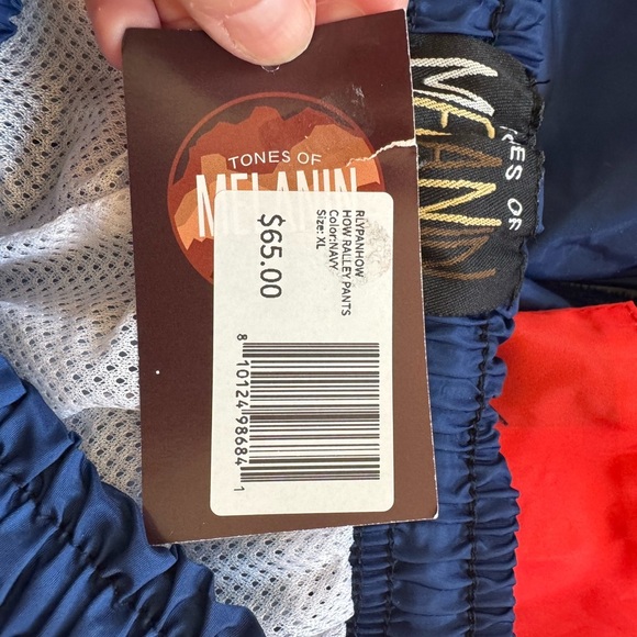 NWT! Men’s Tones of Melanin blue/red Howard University HBCU athletic pants XL - Picture 4 of 5